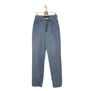 Vintage Paris Sport Club Jeans Light Blue High Rise Button Fly Mom Womans 11